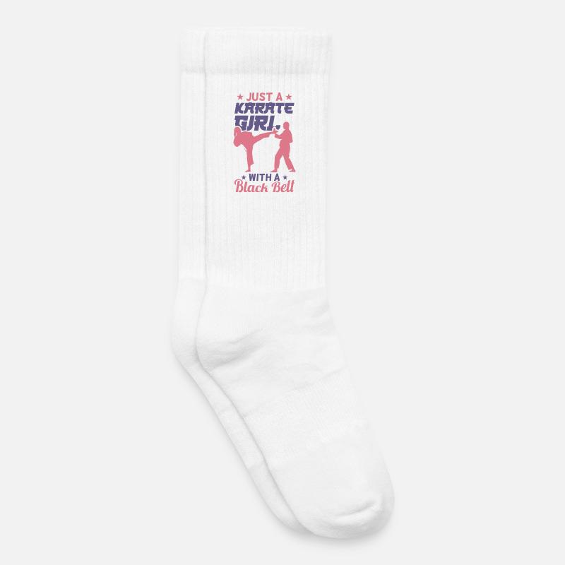 Karate Mädchen - Kinder Tennissocken - Weiß