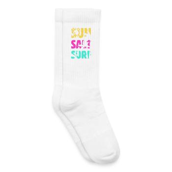Été de surf salé au soleil - Chaussettes de tennis bio enfant - blanc - Droite