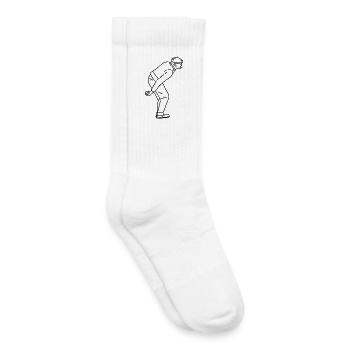 Petanque Spieler Rechtshänder - Kinder Tennissocken - Weiß - Rechts