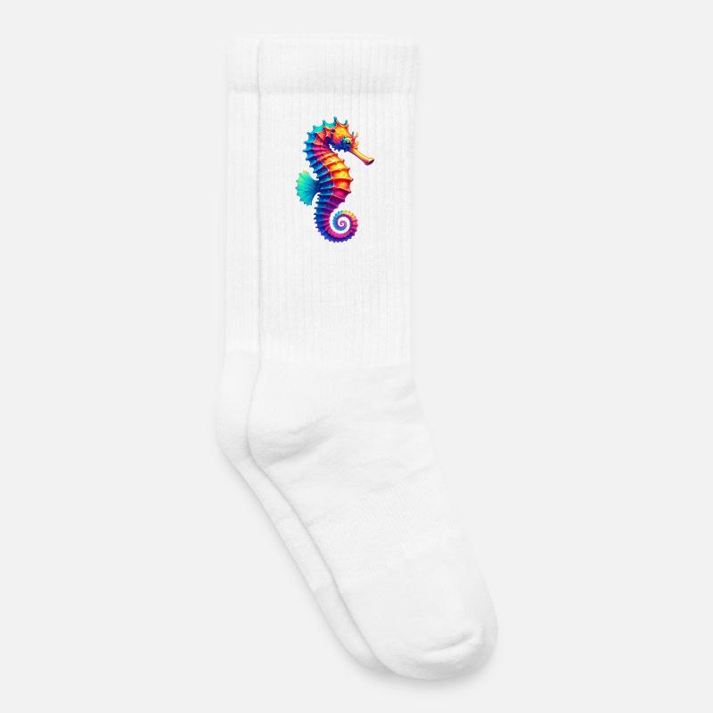 Seepferdchen - Kinder Tennissocken - Weiß