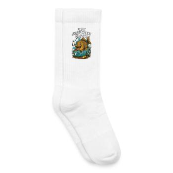 Carp Fishing Only Sharp Hooks Catch Humor - Kids Tennis Socks - white - Right
