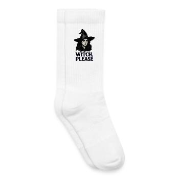 Sorcière s’il vous plaît drôle Halloween Design pour les femmes - Chaussettes de tennis bio enfant - blanc - Droite