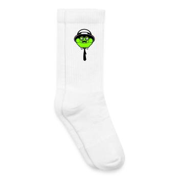 Frog Sir Mr. Rich Gangster Glasses Hat Tie - Kids Tennis Socks - white - Right