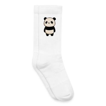 Panda-Zeichnung, süßer Panda, Baby-Panda - Kinder Tennissocken - Weiß - Rechts