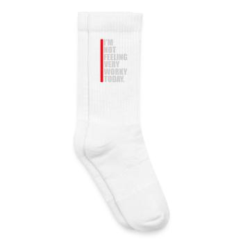 I'm Not Feeling Very Worky Today Faul Arbeit Humor - Kids Tennis Socks - white - Right
