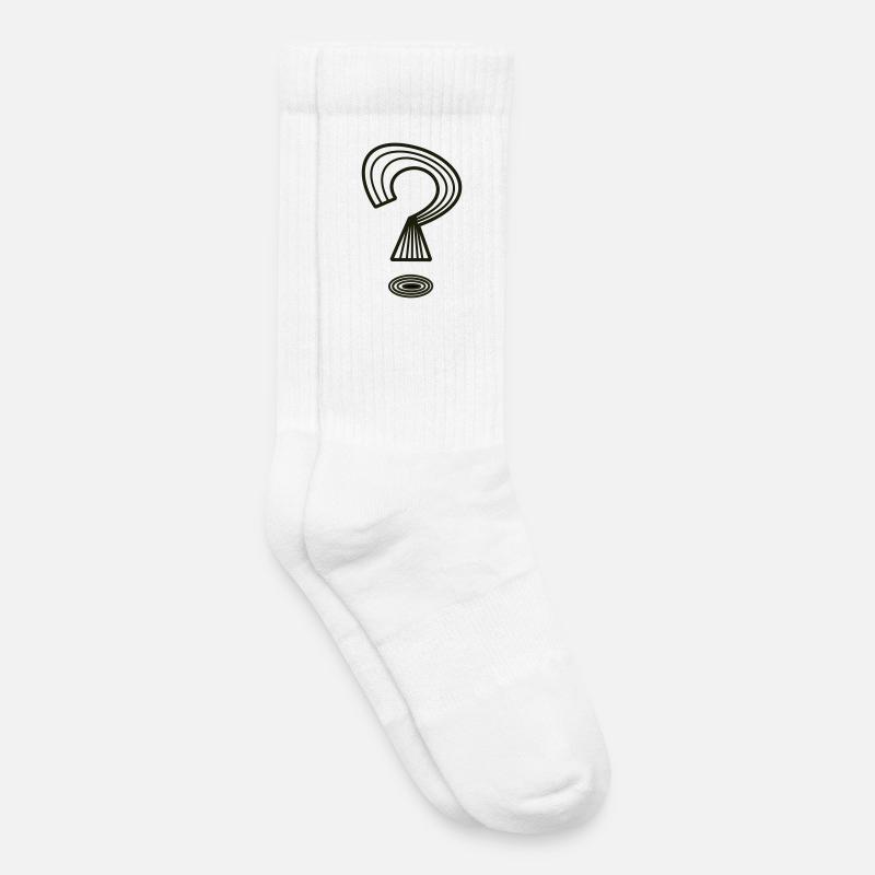 Fragezeichen von Cean - Kinder Tennissocken - Weiß