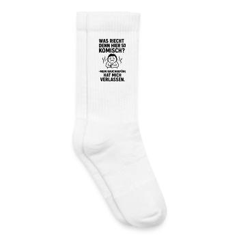 Sensation intestinale pet pet drôle - Chaussettes de tennis bio enfant - blanc - Droite