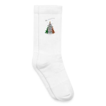 Christmas tree with Ireland flag - Kids Tennis Socks - white - Right