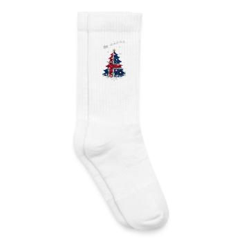 Christmas tree with Iceland flag - Kids Tennis Socks - white - Right