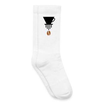 Pour-Over-Love: Minimalist Barista Icon - Kids Tennis Socks - white - Right
