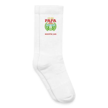 Ich Bin Papa Und Landwirt Nichts Jagt Mir Angst Ei - Kinder Tennissocken - Weiß - Rechts