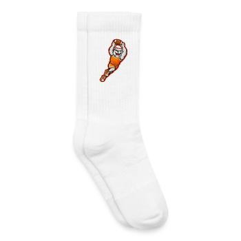 Bulldog Football Touchdown Mascot - Kids Tennis Socks - white - Right