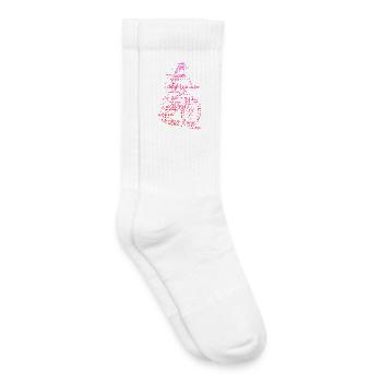 Mountainbike Fans aufgepasst schlichtes Statement - Kinder Tennissocken - Weiß - Rechts