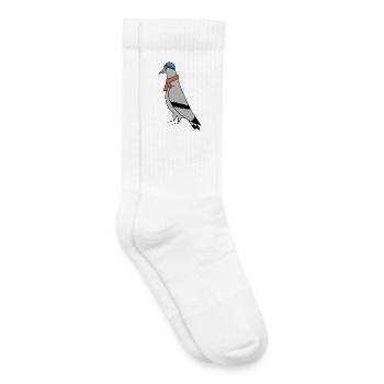 Écharpe Pigeon Beanie – Illustration Urban Minimal - Chaussettes de tennis bio enfant - blanc - Droite