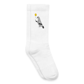 Pigeon with Balloon – Urban Minimal Art - Kinder Tennissocken - Weiß - Rechts