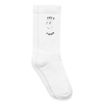 Life's a beach man - ironic - Kids Tennis Socks - white - Right