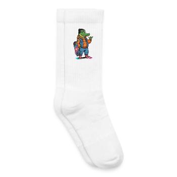 Sumpflife Alligator Skatewear - Kids Tennis Socks - white - Right