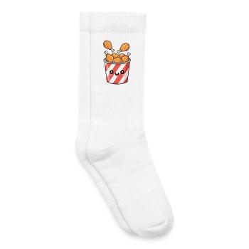 Seau de poulet frit Kawaii - Chaussettes de tennis bio enfant - blanc - Droite