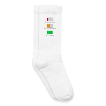 My Battery Through the Week - Kids Tennis Socks - white - Right