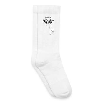 Schau nach unten. Hier beginnt die Magie. - Kinder Tennissocken - Weiß - Rechts