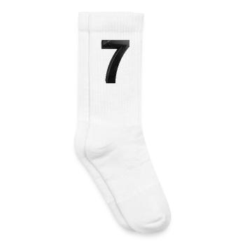Gebrochene Sieben Grafik - Kinder Tennissocken - Weiß - Rechts