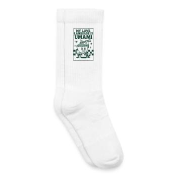 Umami Is Love | Ramen Noodles - Kids Tennis Socks - white - Right