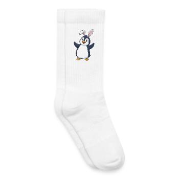 Süßer Pinguin Cartoon Osterhase Ostern - Kinder Tennissocken - Weiß - Rechts