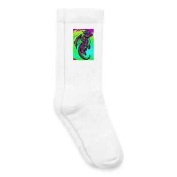Drache - Kinder Tennissocken - Weiß - Rechts
