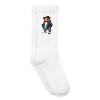 Streetwear Bär Hip Hop Urban Style - Kinder Tennissocken - Weiß - Rechts