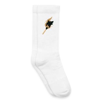 Lone Wolf Flaming Alpha Style Match - Kinder Tennissocken - Weiß - Rechts