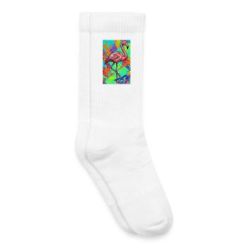 Flamingo - Kinder Tennissocken - Weiß - Rechts