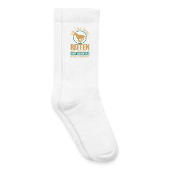 Reiten Pferdeliebhaber Reiterhof Pferde - Kinder Tennissocken - Weiß - Rechts