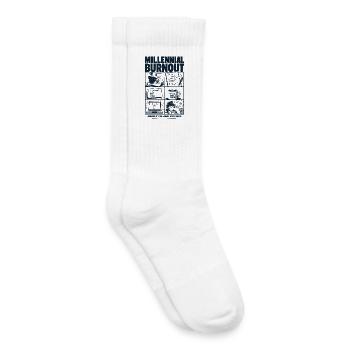 Millennial Burnout Humor Alltag Comic - Kinder Tennissocken - Weiß - Rechts