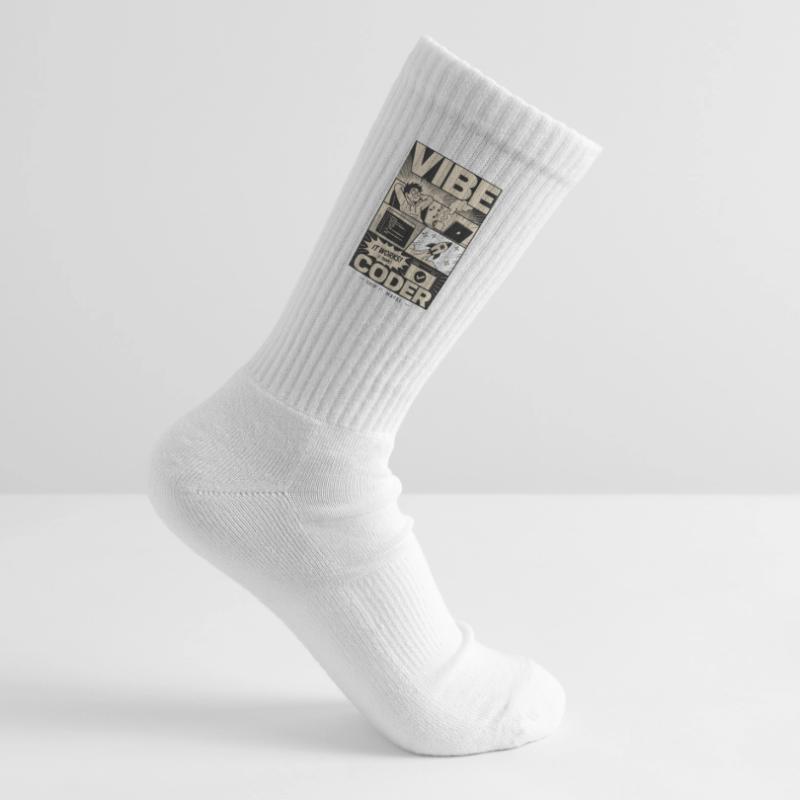 Vibe Coder Programmeur Humour Chaussettes de tennis bio enfant