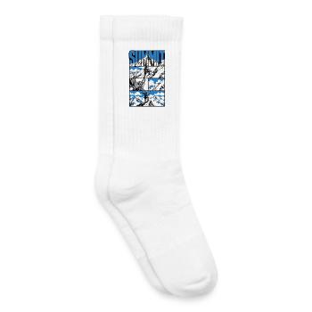 Aventure alpine - Chaussettes de tennis bio enfant - blanc - Droite