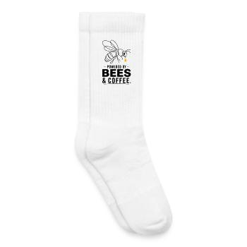 Flammen-Tropfen auf Schwarz - Kinder Tennissocken - Weiß - Rechts