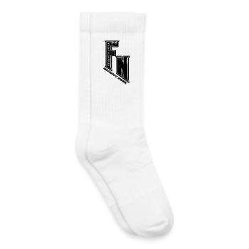 Metallisches Monogramm FN74 - Kinder Tennissocken - Weiß - Rechts