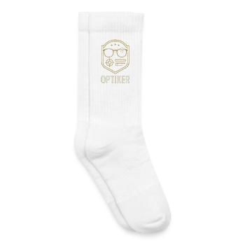 Optiker Shield Brillen Logo - Kinder Tennissocken - Weiß - Rechts