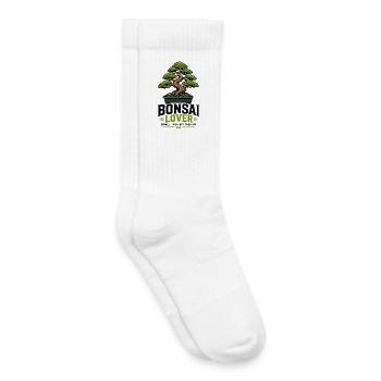 Japanese Bonsai Tree Plant BonsaiLover Bonsai - Kids Tennis Socks - white - Right