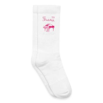 Piano Klavier Musiker Geschenk Geschenkidee - Kinder Tennissocken - Weiß - Rechts