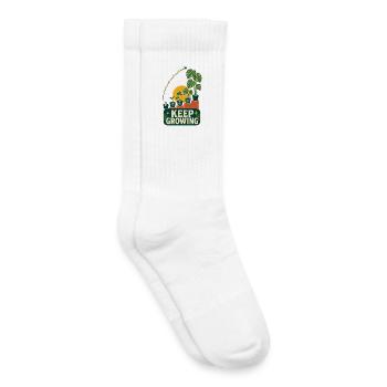Keep Growing – Retro Pflanzen Motivation - Kinder Tennissocken - Weiß - Rechts