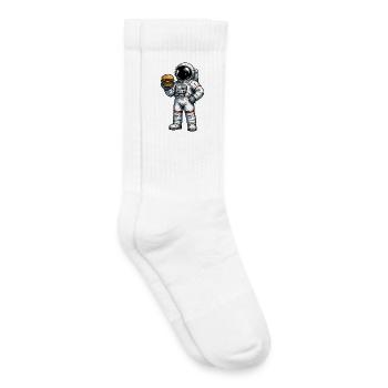 Astronaut with burger in space - Kids Tennis Socks - white - Right