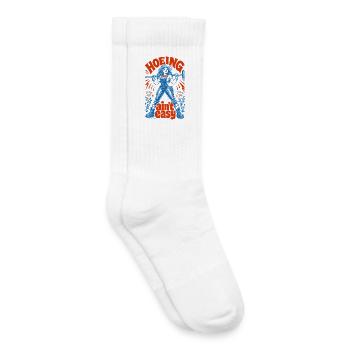 Urban Gardening Hoeing Aint Easy - Kids Tennis Socks - white - Right