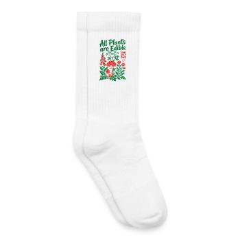 All Plants Are Edible Organic Gardening - Kids Tennis Socks - white - Right