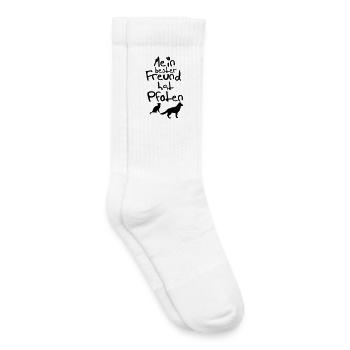 Bester Freund mit Pfoten Geschenk - Kinder Tennissocken - Weiß - Rechts