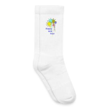 Feierlicher Neujahrs-Feuerwerk mit Text - Kinder Tennissocken - Weiß - Rechts