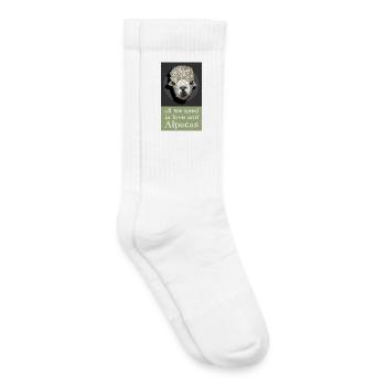 lustig Alpaka Lama Sprüche Comic Cartoon Symbol - Kinder Tennissocken - Weiß - Rechts
