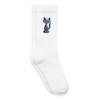Grinse Katze - Kinder Tennissocken - Weiß - Rechts