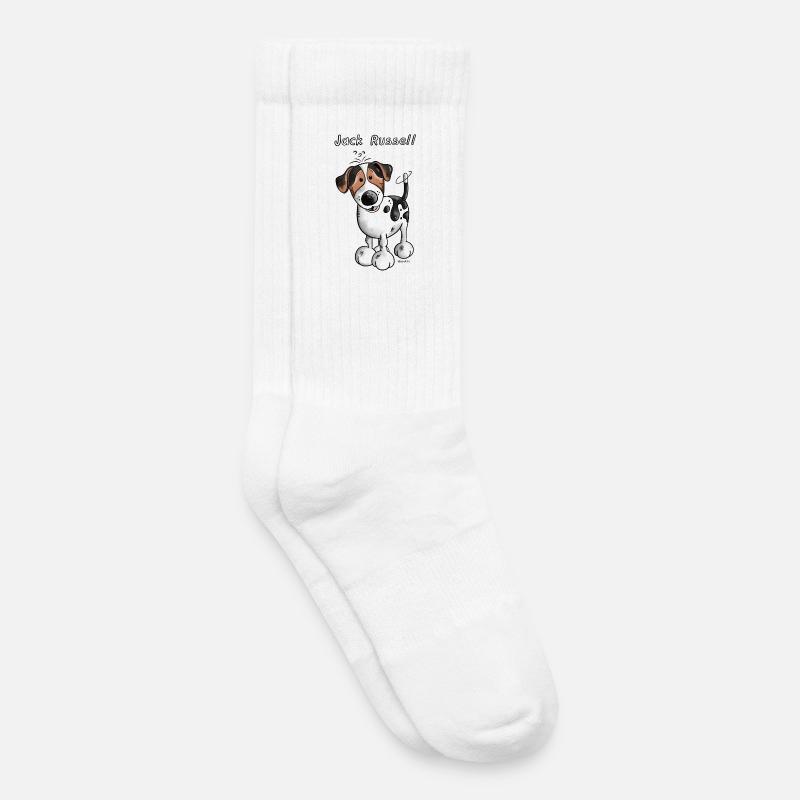 Da ist der Jack Russell - Kinder Tennissocken - Weiß