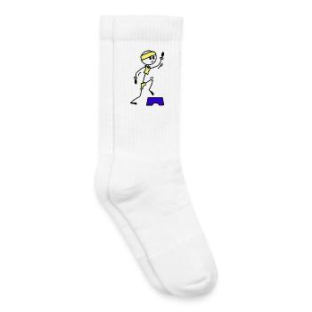 Schritte oder Aerobic Mädchen Trainingsübung - Kinder Tennissocken - Weiß - Rechts